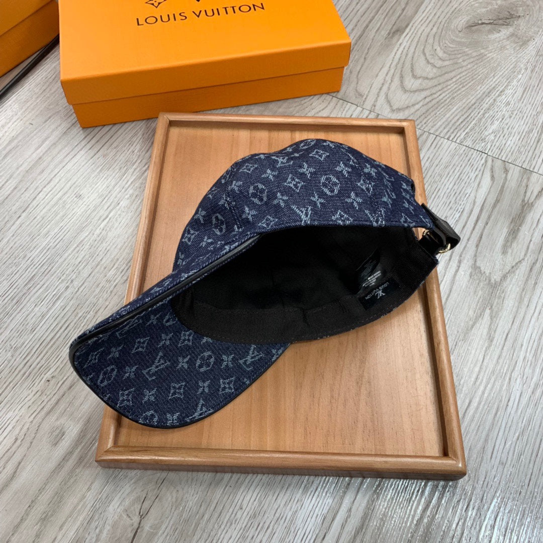 Louis Vuitton Navy Monogram Baseball Cap