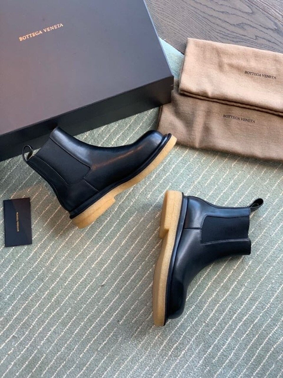 Bottega Veneta Mid Calf Booties Calfskin Leather Fall/Winter 2020 Collection, Black