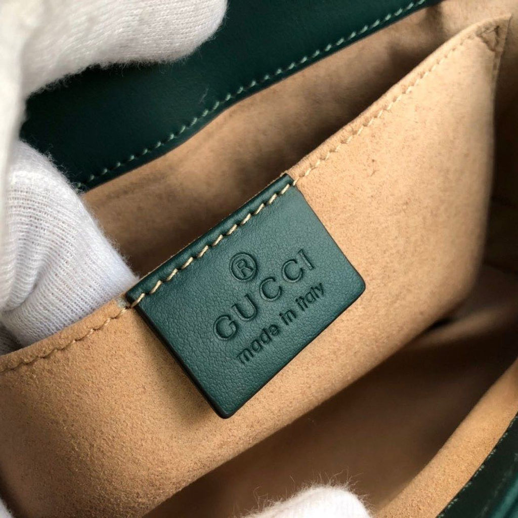 Gucci Marmont Shoulder Bag 23cm 446744 Calfskin Leather Spring/Summer Collection, Green
