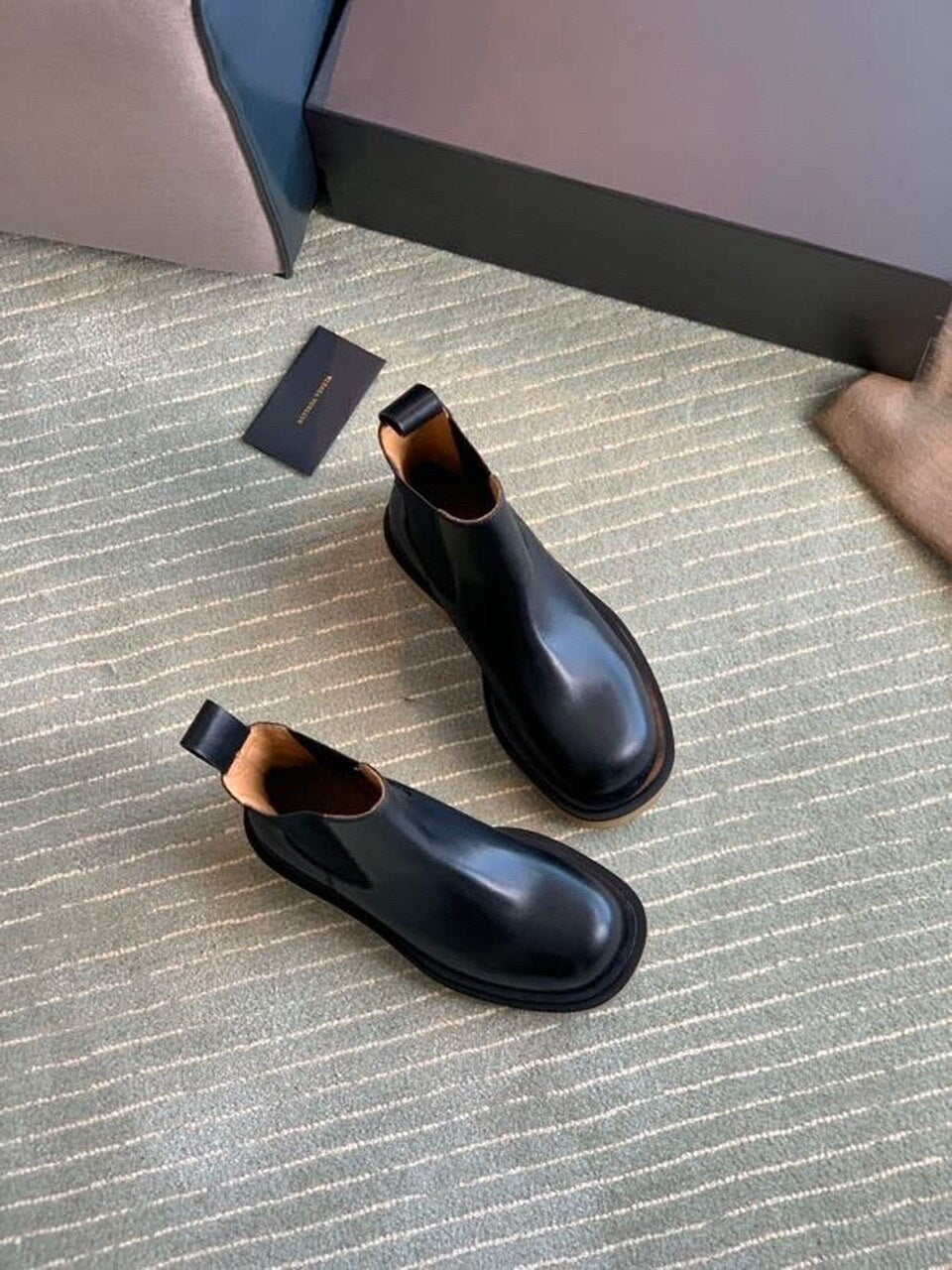 Bottega Veneta Mid Calf Booties Calfskin Leather Fall/Winter 2020 Collection, Black