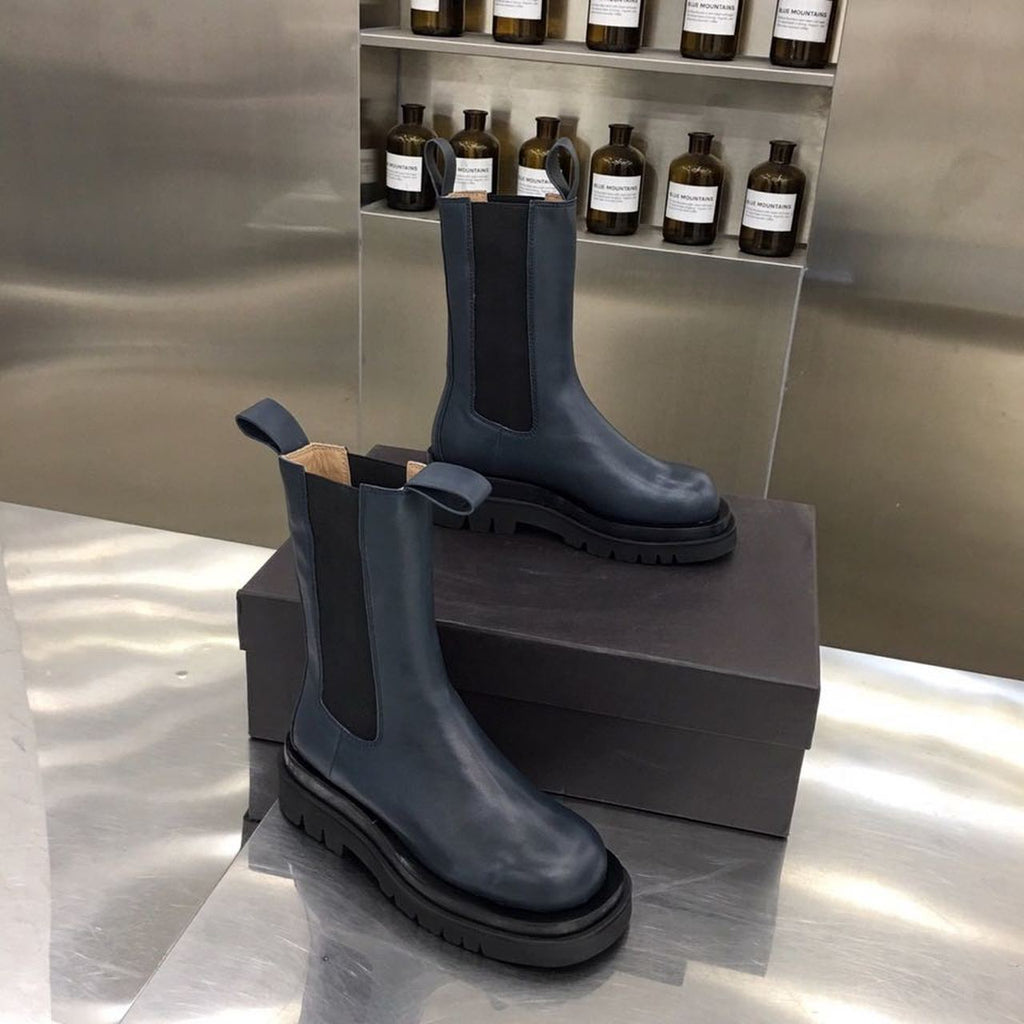 Bottega Veneta Boots Lambskin Leather Fall/Winter 2019 Collection, Dark Blue