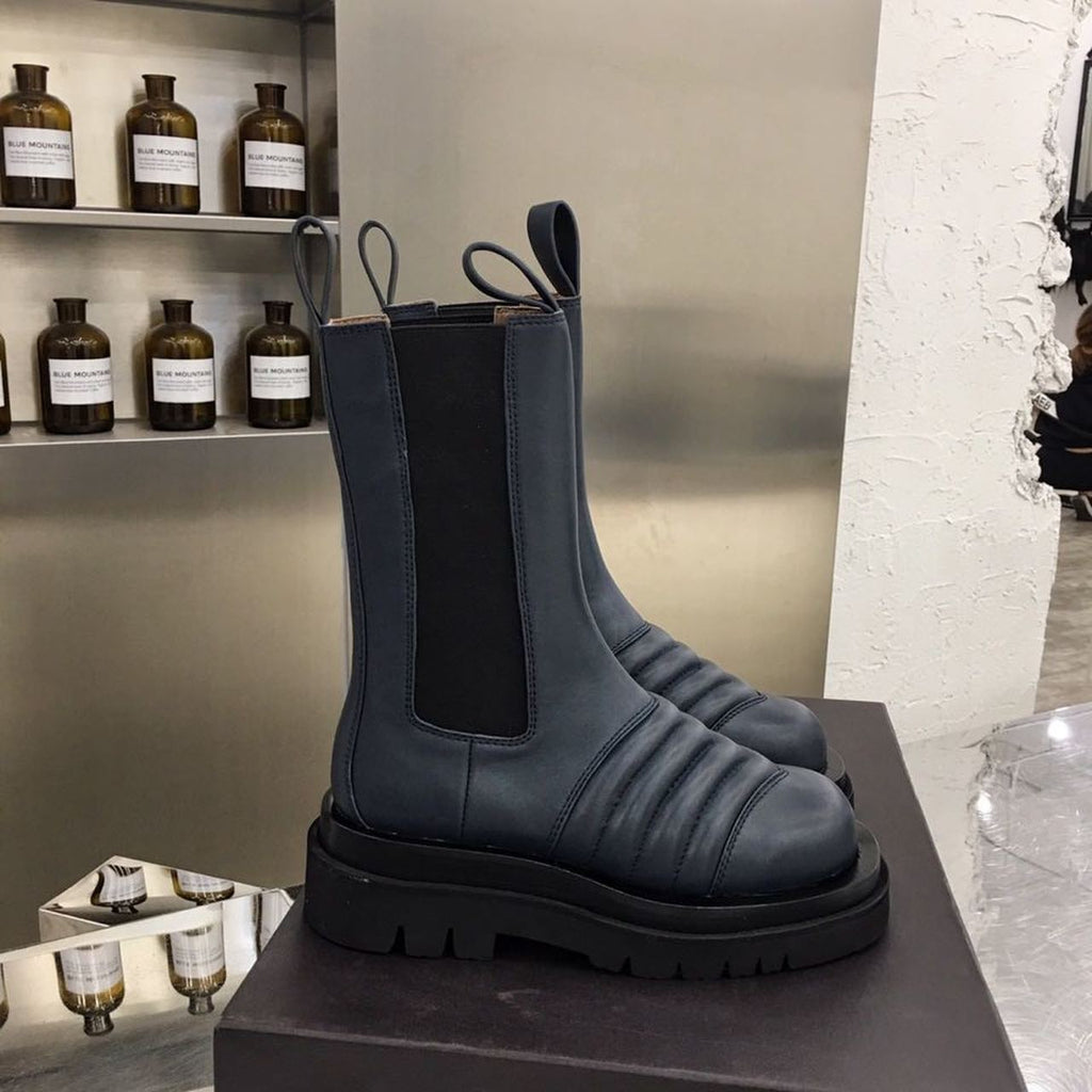 Bottega Veneta Panel Boots Lambskin Leather Fall/Winter 2019 Collection, Black