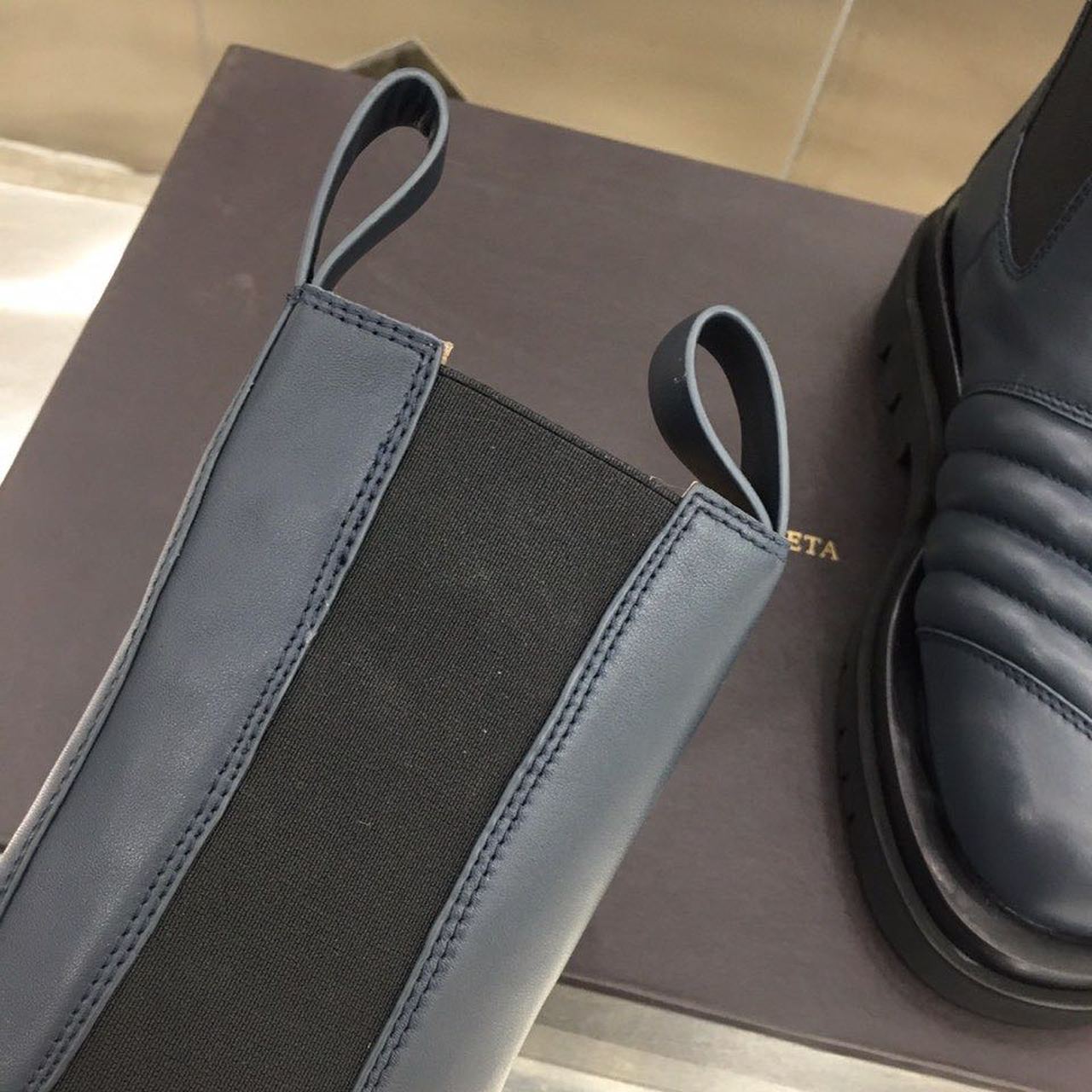 Bottega Veneta Panel Boots Lambskin Leather Fall/Winter 2019 Collection, Black
