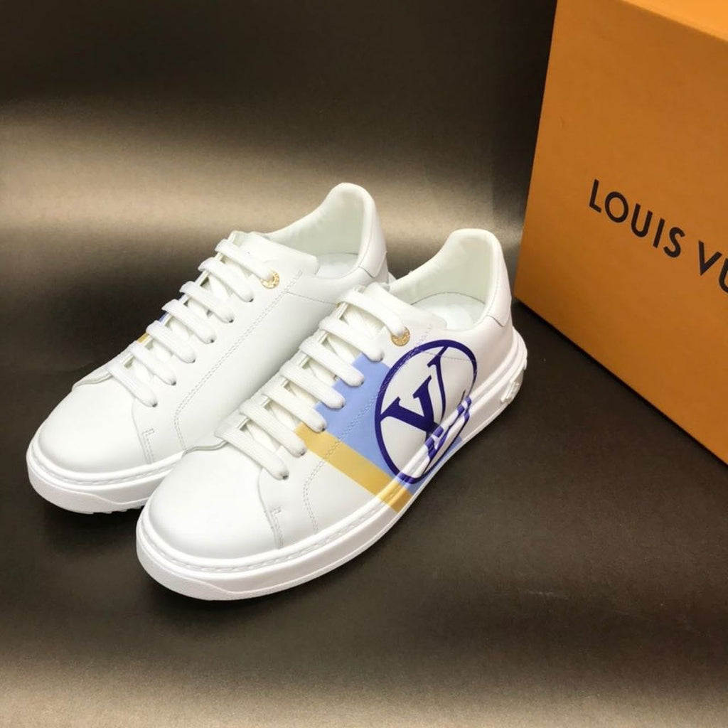 Louis Vuitton Time Out Low Top Sneakers Calfskin Leather Fall/Winter Collection Light Blue