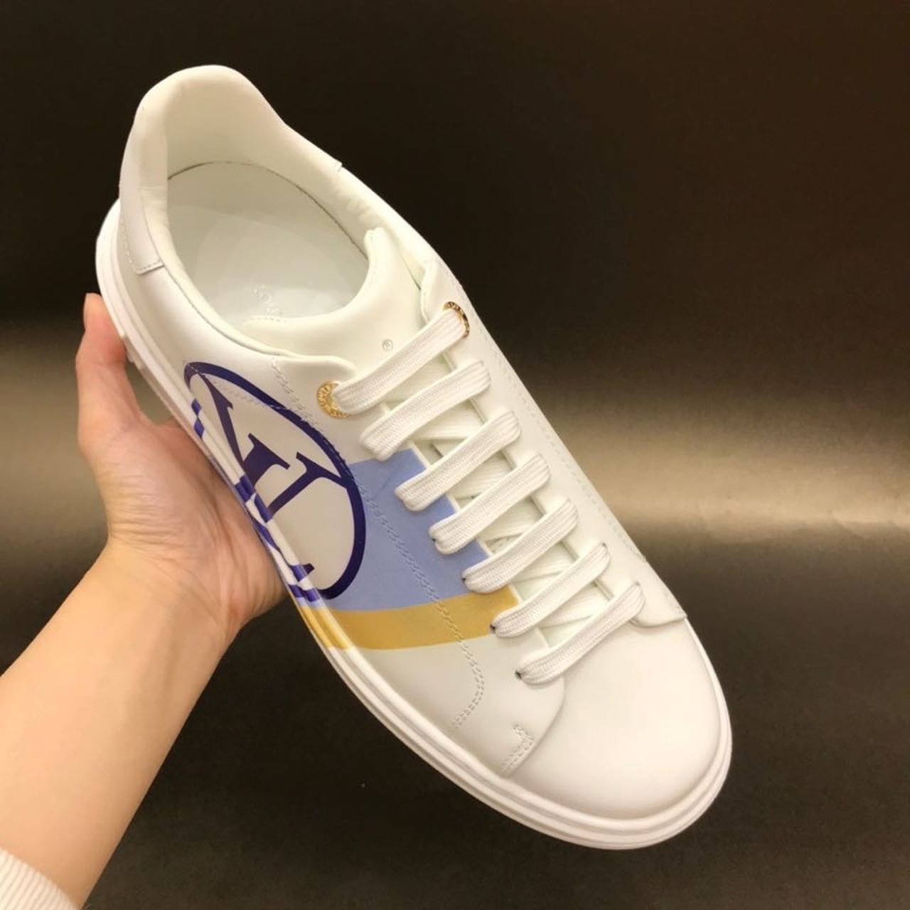 Louis Vuitton Time Out Low Top Sneakers Calfskin Leather Fall/Winter Collection Light Blue