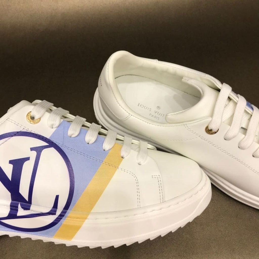 Louis Vuitton Time Out Low Top Sneakers Calfskin Leather Fall/Winter Collection Light Blue