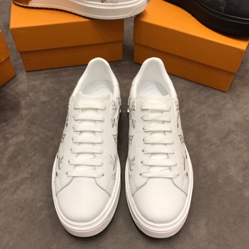 Louis Vuitton Time Out Low Top Sneakers Calfskin Leather Fall/Winter Collection White/Silver