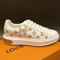 Louis Vuitton Time Out Low Top Sneakers Calfskin Leather Fall/Winter Collection White/Gold