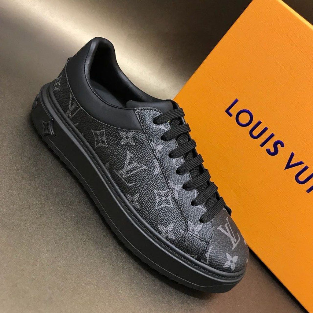 Louis Vuitton Time Out Low Top Sneakers Calfskin Leather Fall/Winter Collection 1A64RY Black