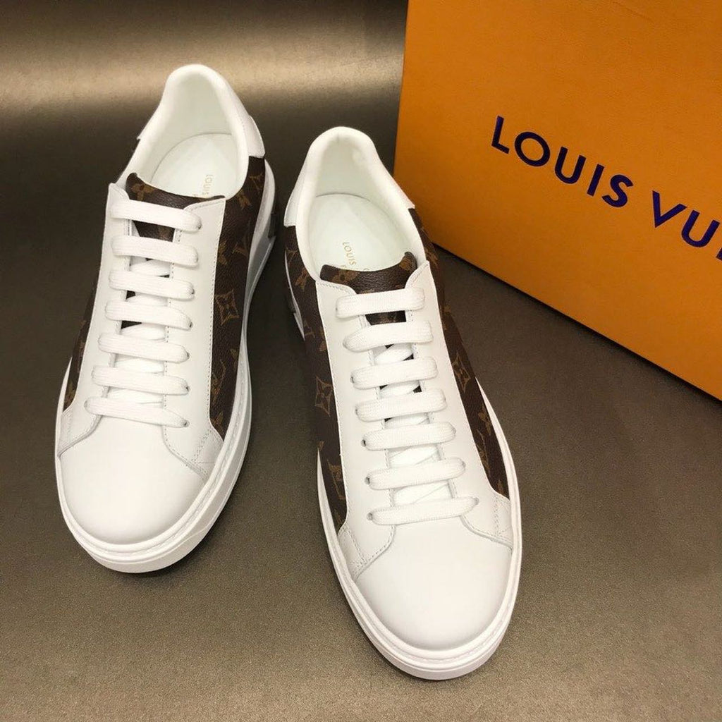 Louis Vuitton Time Out Low Top Sneakers Calfskin Leather Fall/Winter Collection White/Brown