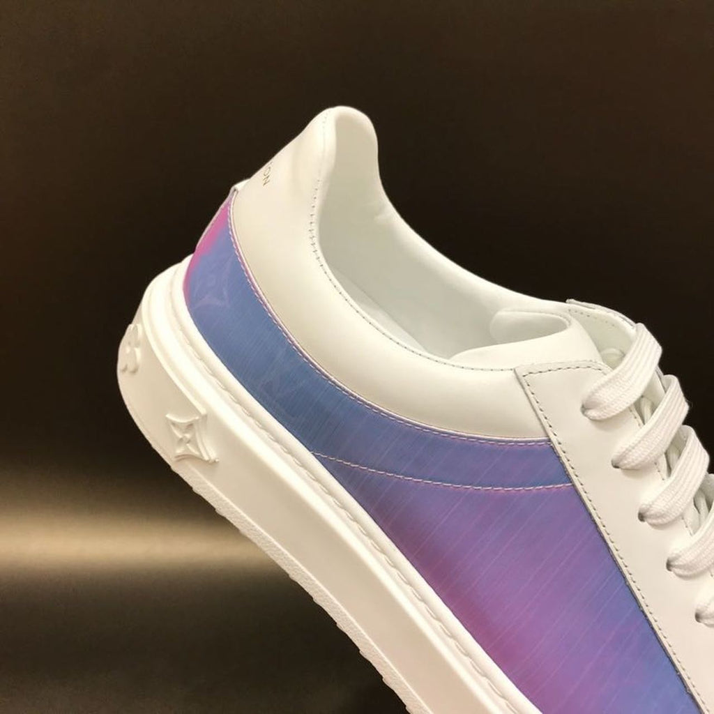 Louis Vuitton Time Out Low Top Sneakers Calfskin Leather Fall/Winter Collection 1A64RY, White/Multi