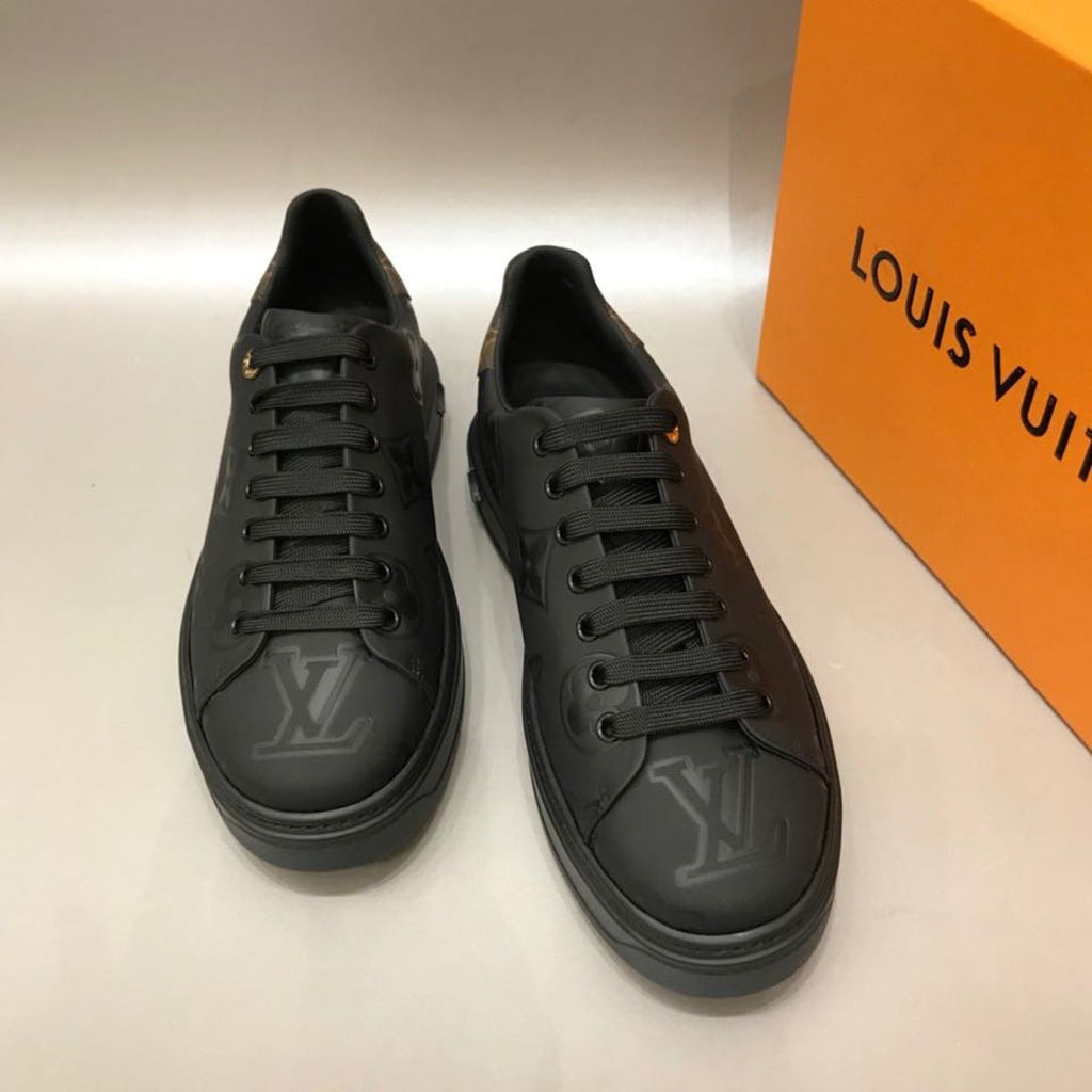 Louis Vuitton Time Out Low Top Sneakers Calfskin Leather Fall/Winter Collection 1A64RW Black