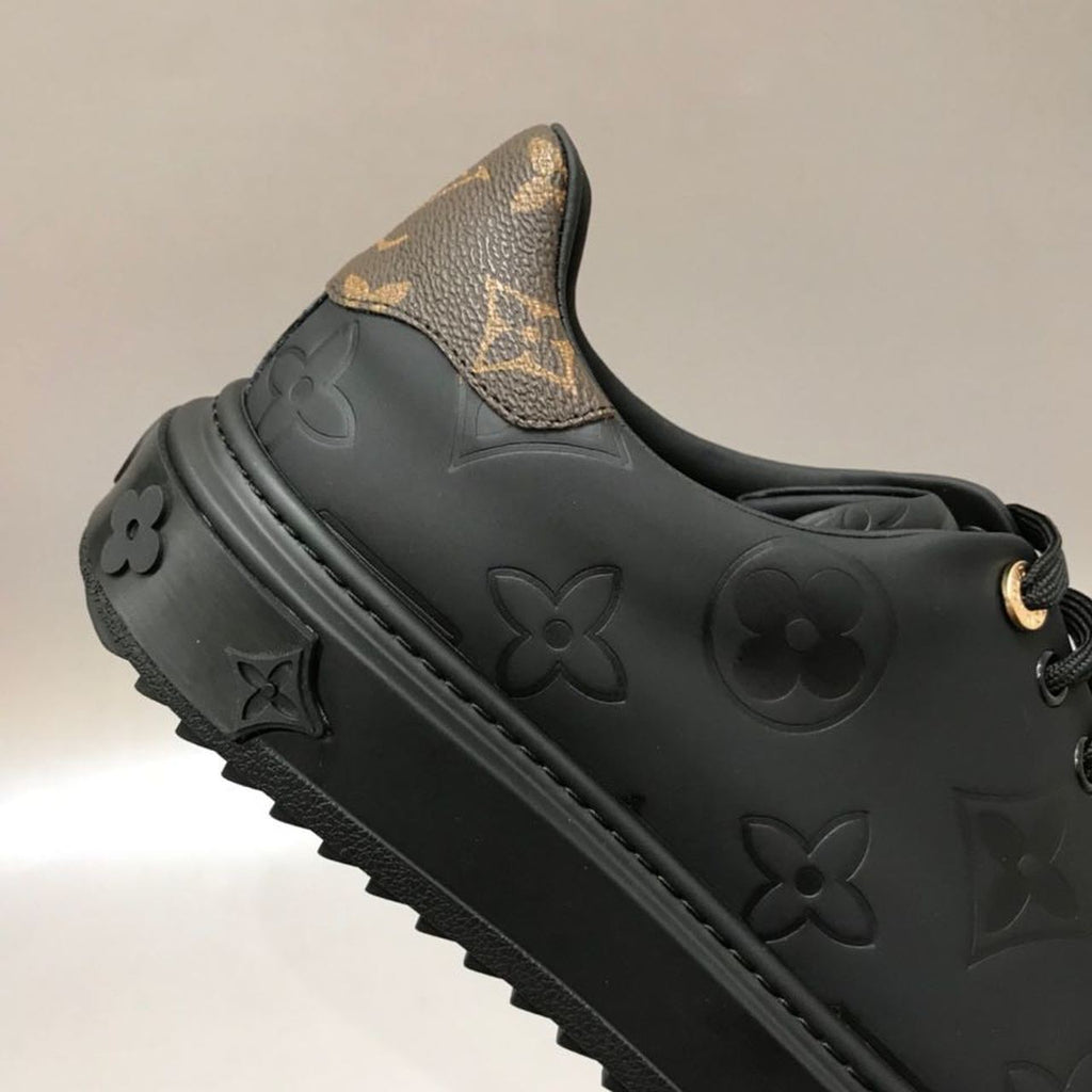 Louis Vuitton Time Out Low Top Sneakers Calfskin Leather Fall/Winter Collection 1A64RW Black