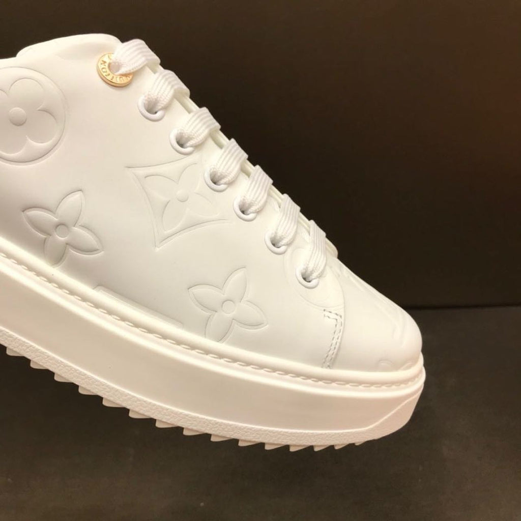 Louis Vuitton Time Out Low Top Sneakers Calfskin Leather Fall/Winter 2019 Collection 1A64RW White