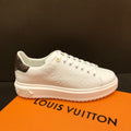Louis Vuitton Time Out Low Top Sneakers Calfskin Leather Fall/Winter 2019 Collection 1A64RW White