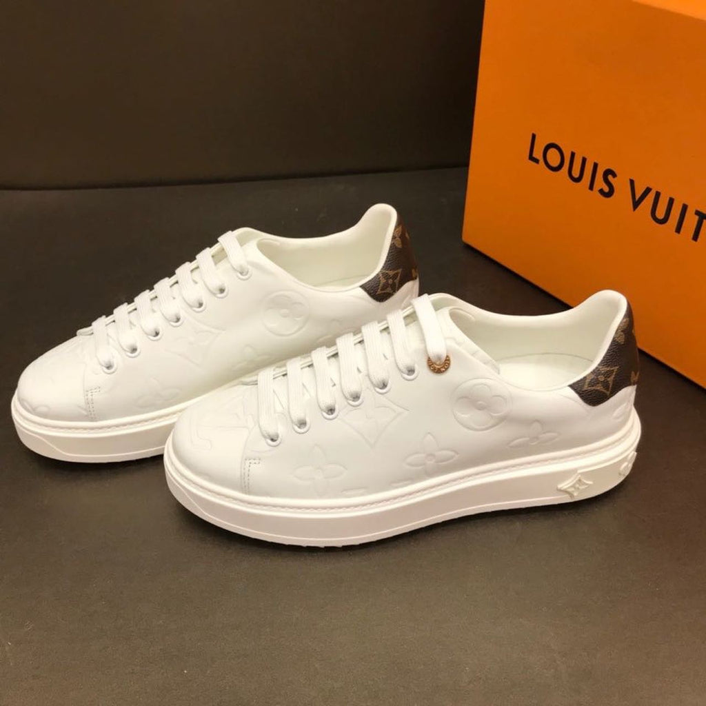 Louis Vuitton Time Out Low Top Sneakers Calfskin Leather Fall/Winter 2019 Collection 1A64RW White