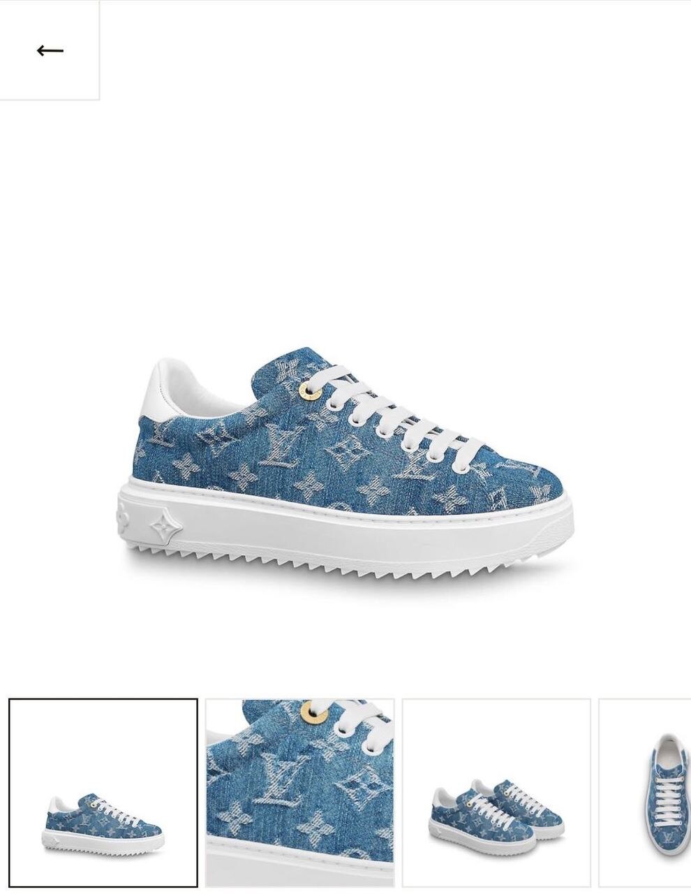 Louis Vuitton Time Out Low Top Sneakers Calfskin Leather Spring/Summer 2020 Collection 1A4XYE Denim Blue