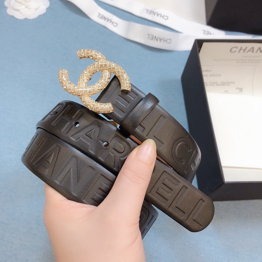 Chanel Belt With Beaded Buckle Brown