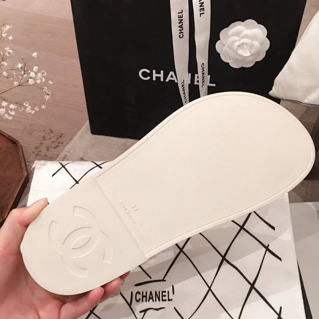 Chanel PVC Velcro Sandals Spring/Summer Act 1 Collection White/Blue