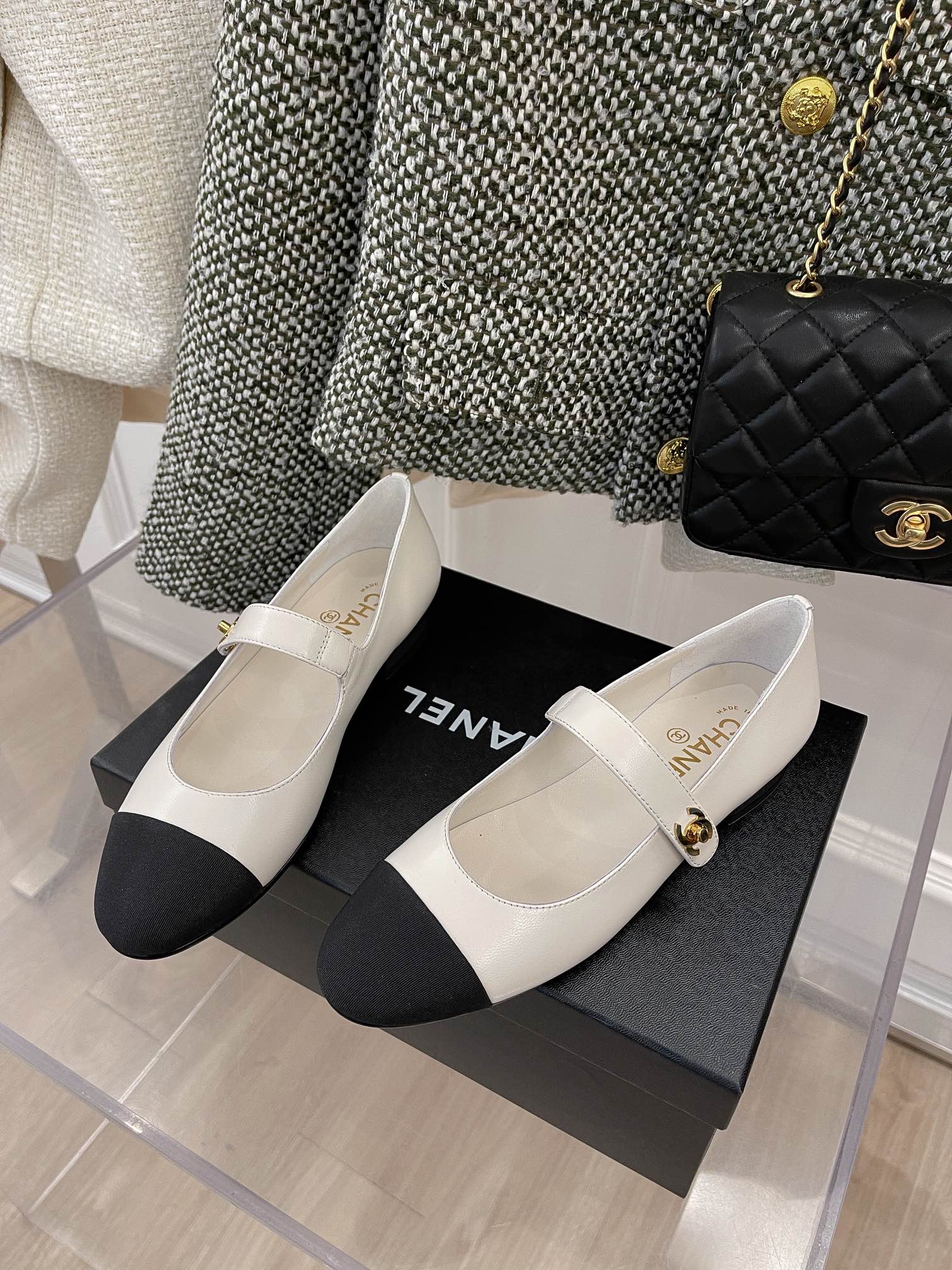 Chanel Sling Back 0.8 Inches White