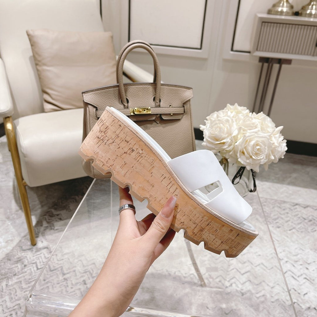 Hermes Eze 30 Sandal White