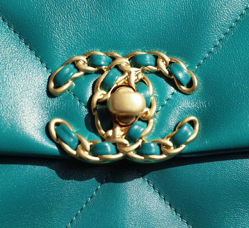 Chanel 19 Flap Bag 26cm Goatskin Leather Spring/Summer Act 1 Collection, Teal