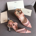 Fendi Colibri Runway Mesh FF Slingback Pumps 55mm Spring/Summer Collection Pink