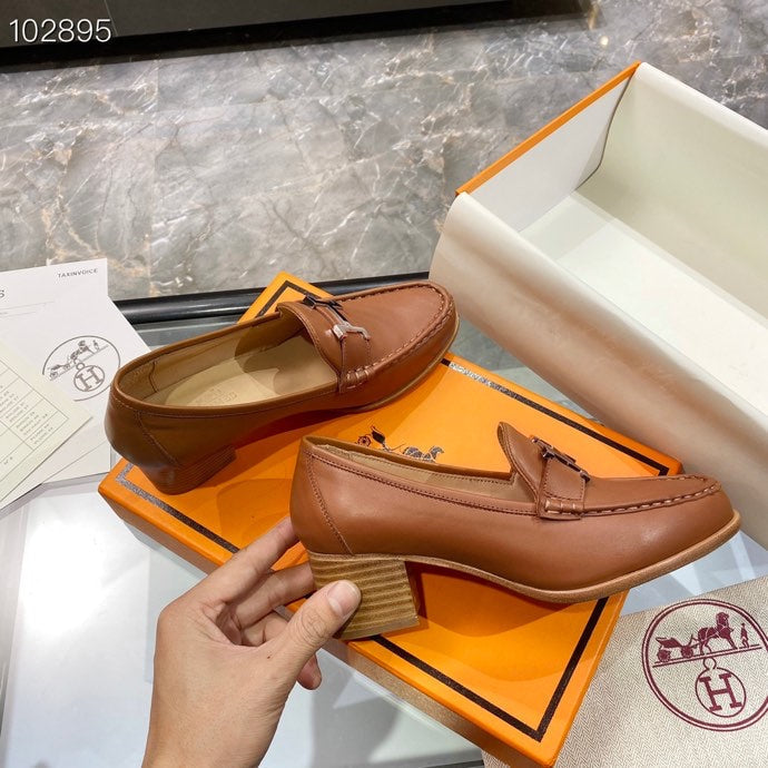Hermes Elysee Pump Brown