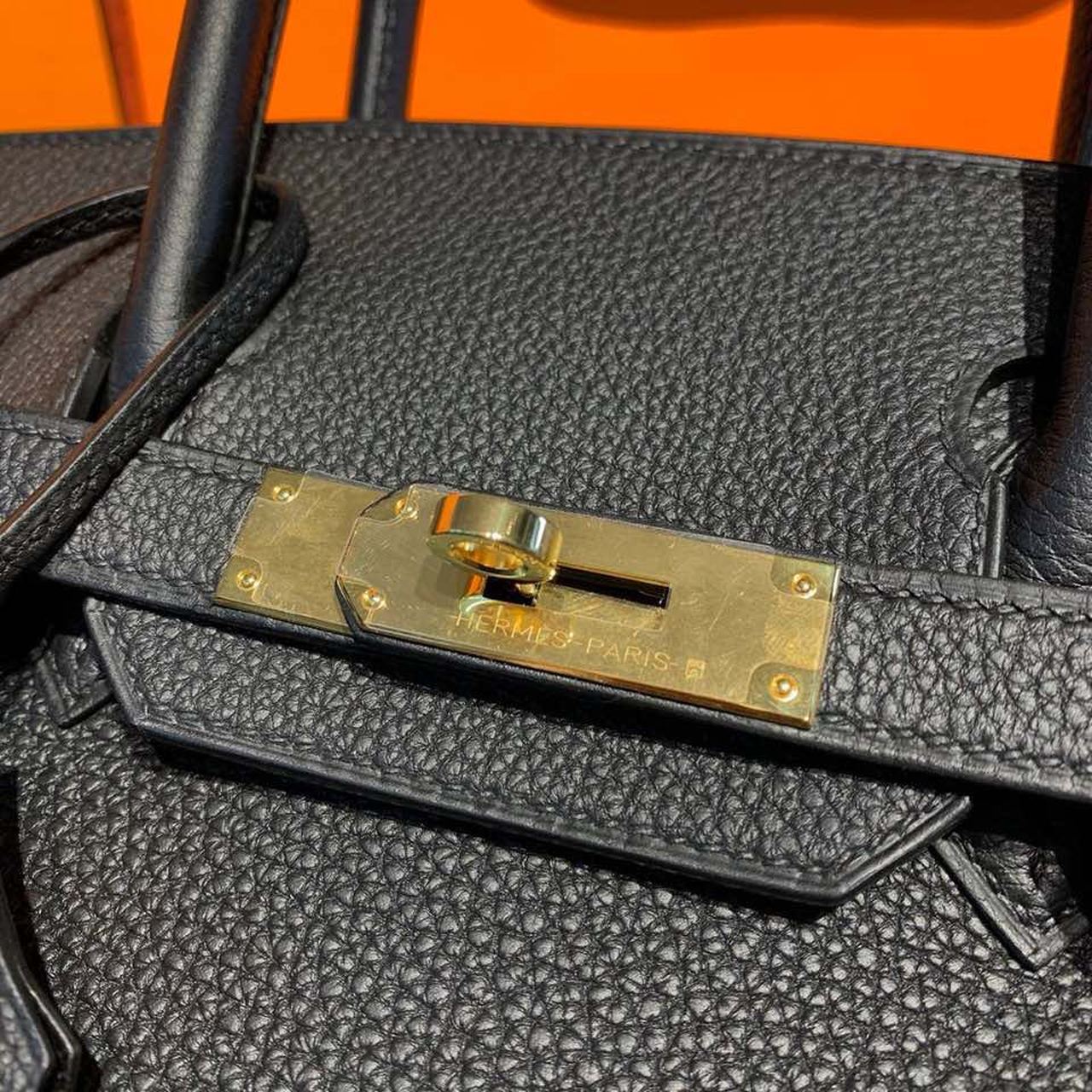 Hermes Birkin Bag 30cm Gold Hardware Togo Leather Semi Handstitched Noir CK89