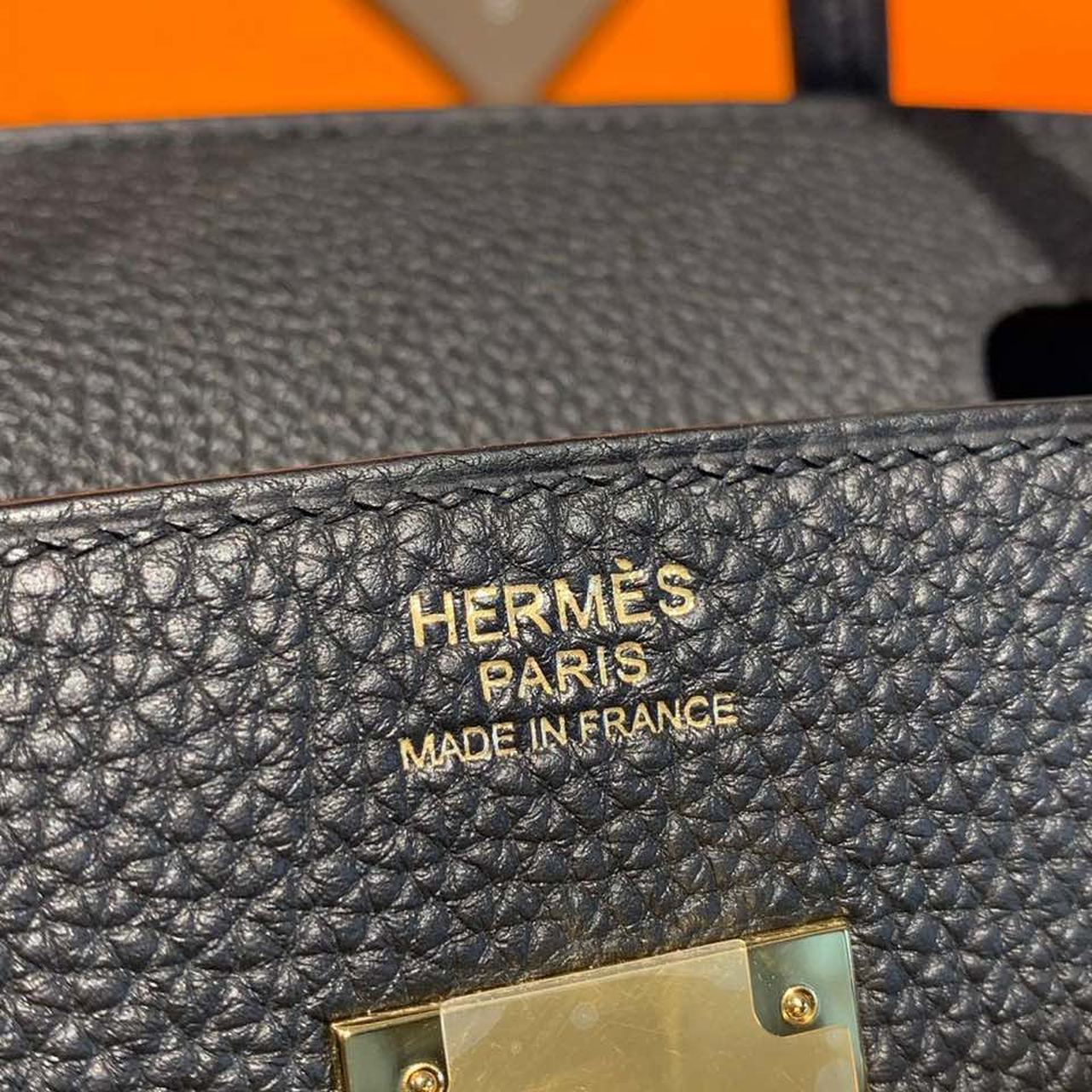 Hermes Birkin Bag 30cm Gold Hardware Togo Leather Semi Handstitched Noir CK89