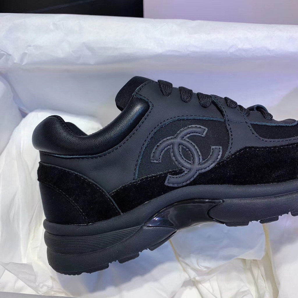 Chanel Nylon Trainer Sneakers Lambskin & Suede Leather Spring/Summer Collection Black