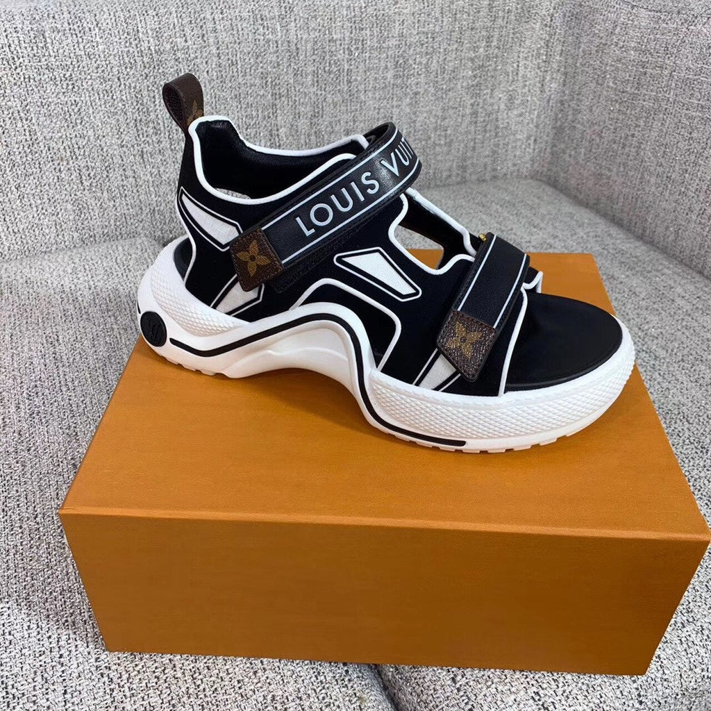 Louis Vuitton Archlight Sandals Calfskin Leather Spring/Summer Collection 1A7U60 Black/White