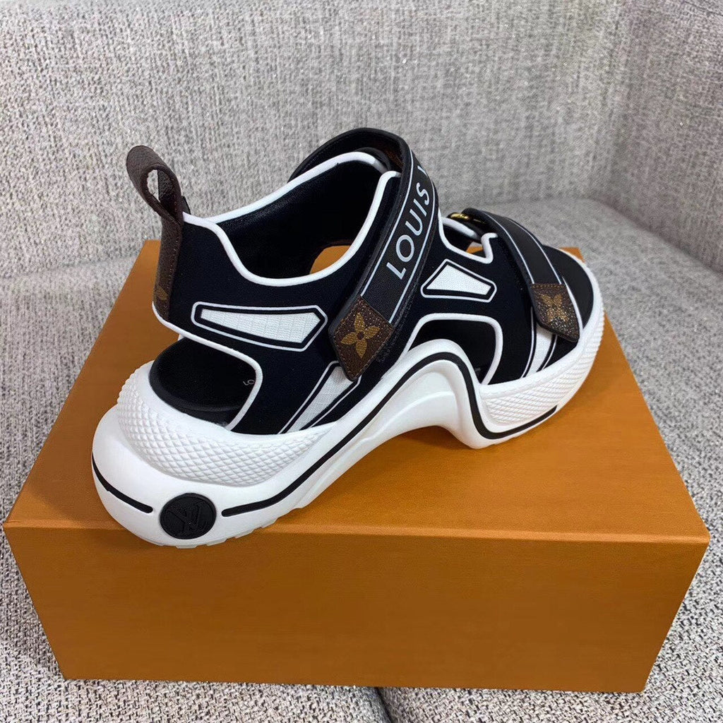 Louis Vuitton Archlight Sandals Calfskin Leather Spring/Summer Collection 1A7U60 Black/White