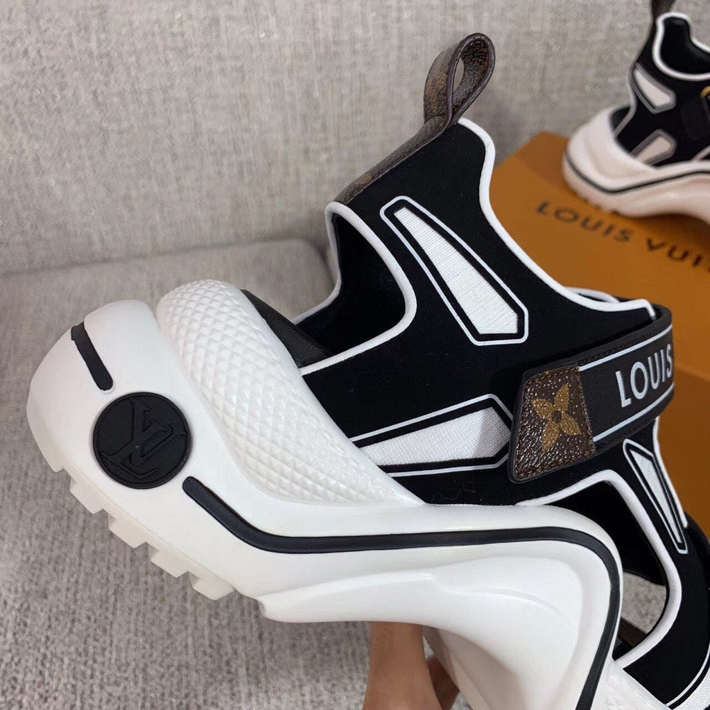 Louis Vuitton Archlight Sandals Calfskin Leather Spring/Summer Collection 1A7U60 Black/White