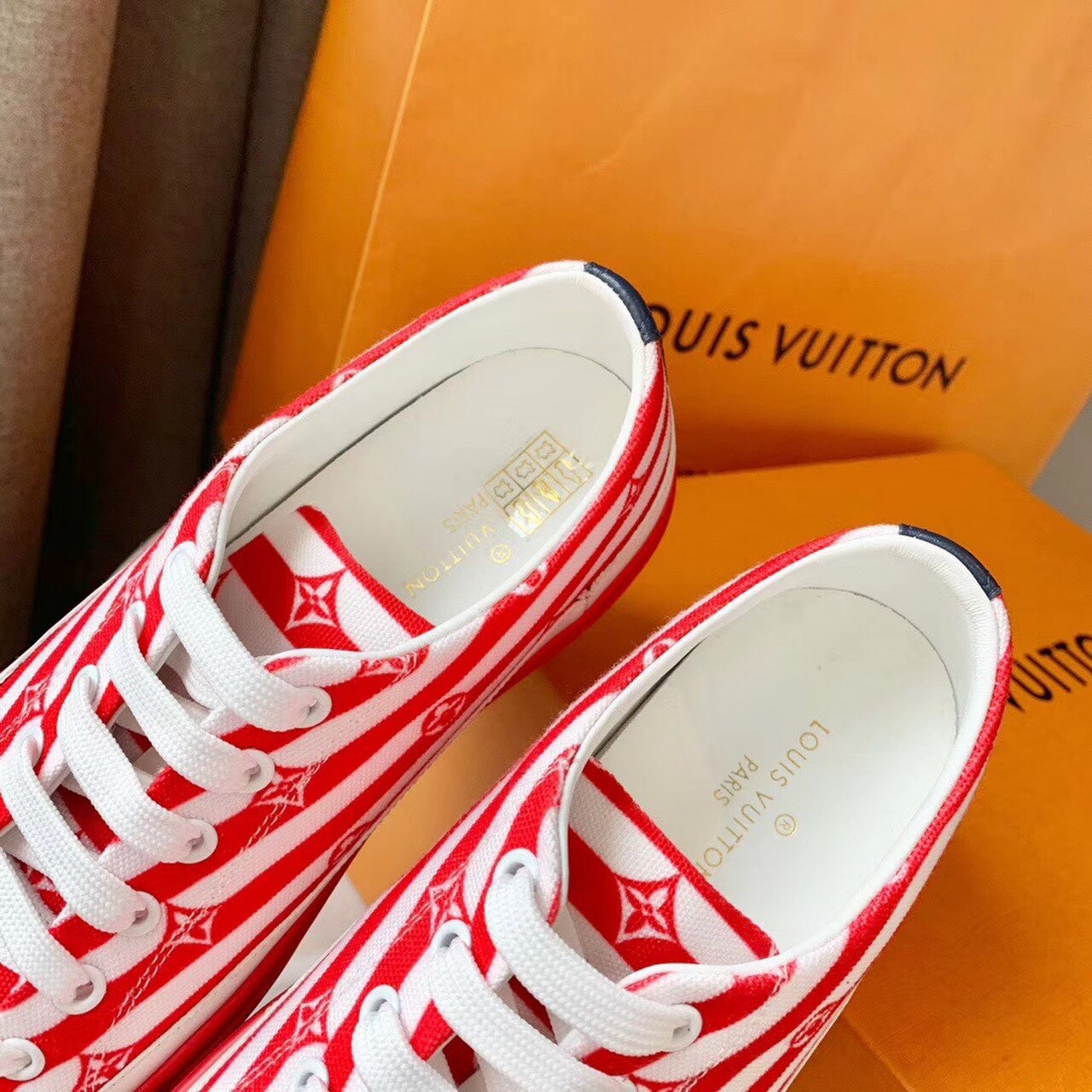 Louis Vuitton Escale Stellar Sneaker Calfskin Leather Spring/Summer 2020 Collection 1A7U4N Red