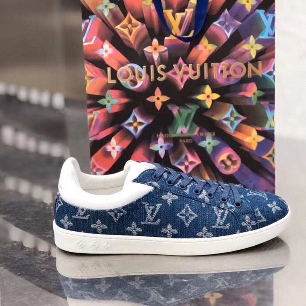 Louis Vuitton Luxembourg Sneakers Calfskin Leather Spring/Summer Collection 1A4XYE Denim Blue