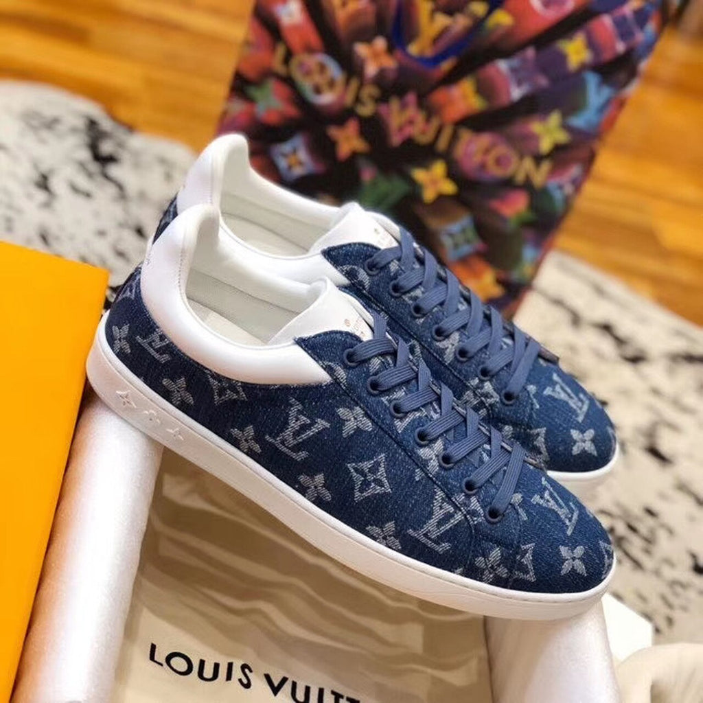 Louis Vuitton Luxembourg Sneakers Calfskin Leather Spring/Summer Collection 1A4XYE Denim Blue