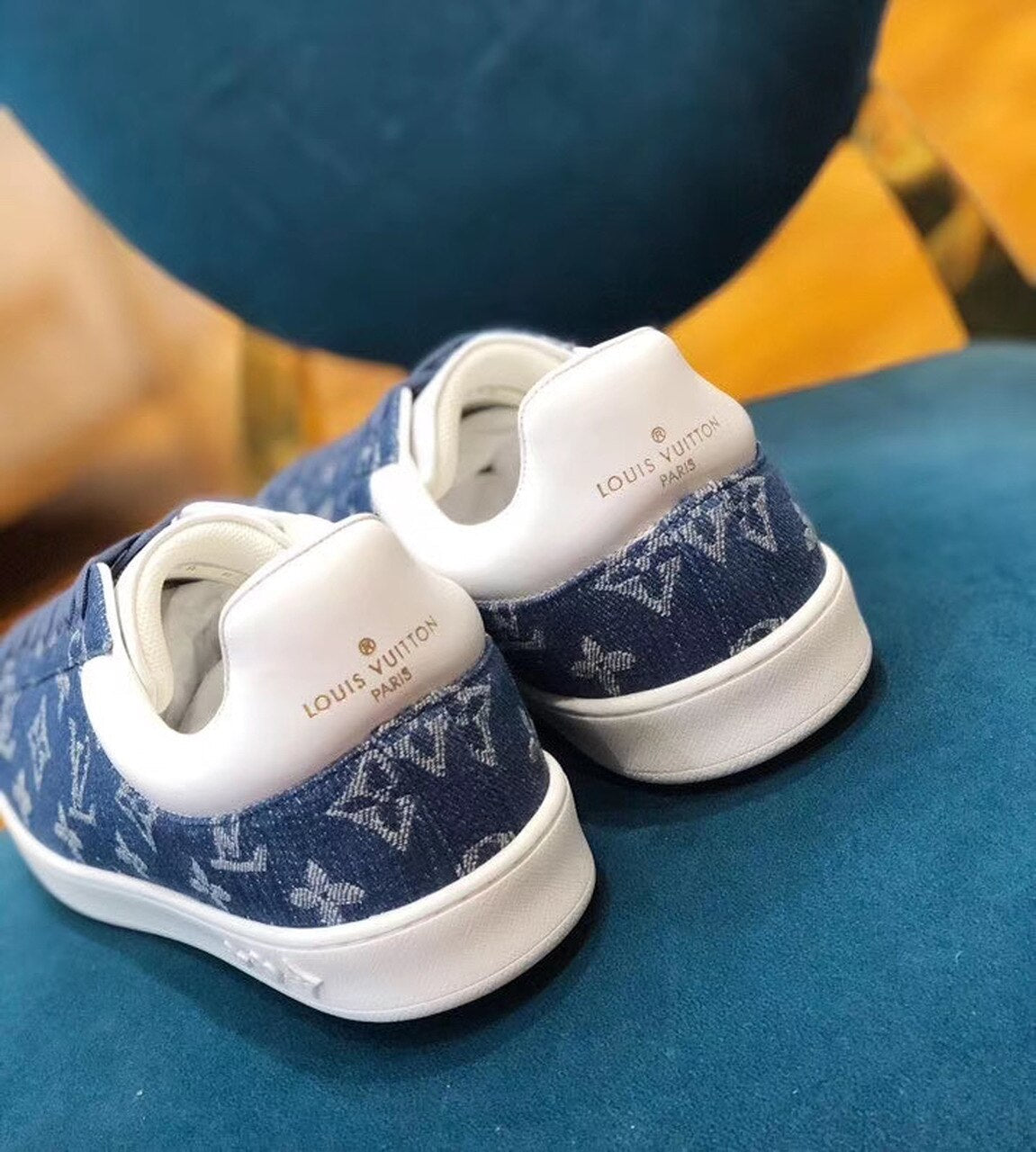 Louis Vuitton Luxembourg Sneakers Calfskin Leather Spring/Summer Collection 1A4XYE Denim Blue