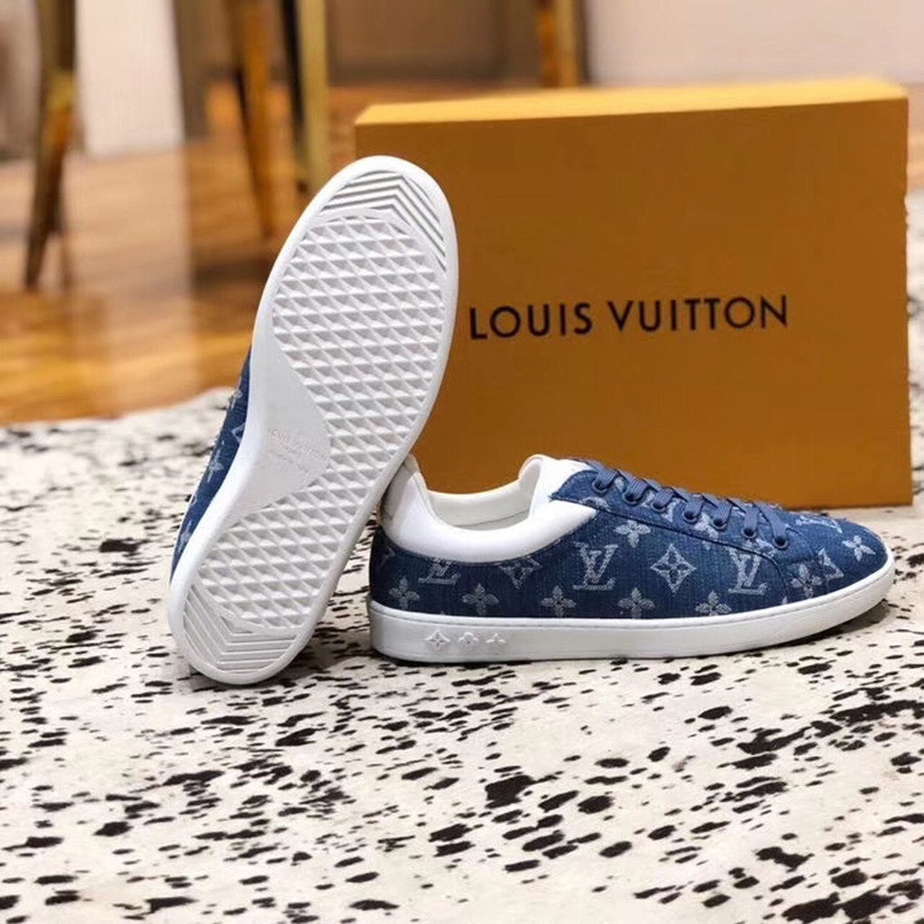 Louis Vuitton Luxembourg Sneakers Calfskin Leather Spring/Summer Collection 1A4XYE Denim Blue