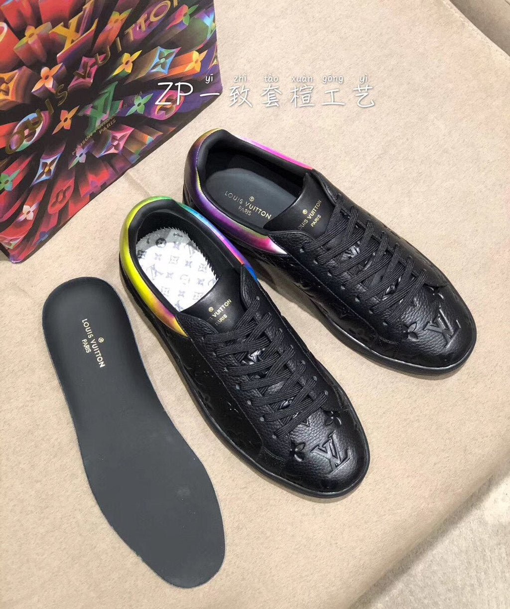 Louis Vuitton Luxembourg Sneakers Calfskin Leather Spring/Summer Collection 1A7S7D, Black