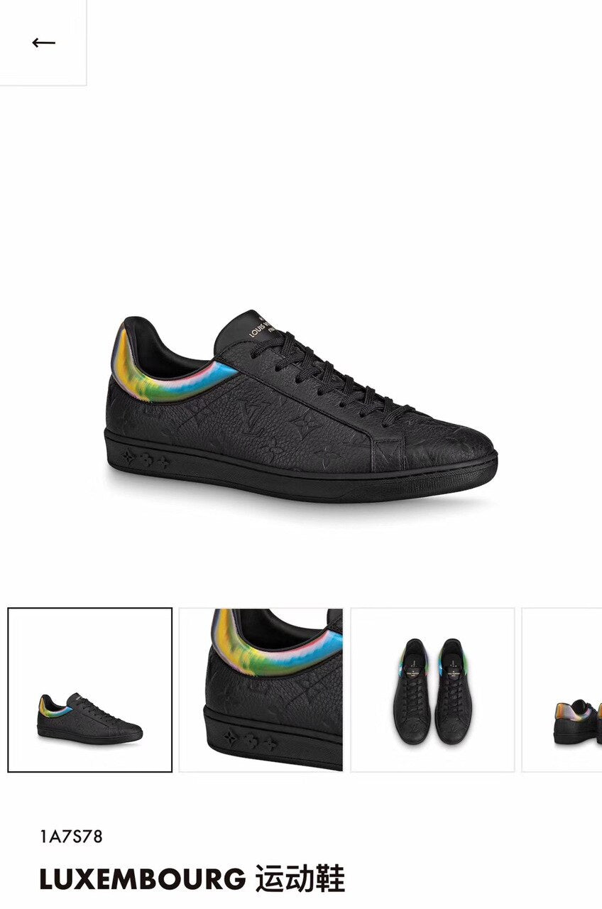 Louis Vuitton Luxembourg Sneakers Calfskin Leather Spring/Summer Collection 1A7S7D, Black