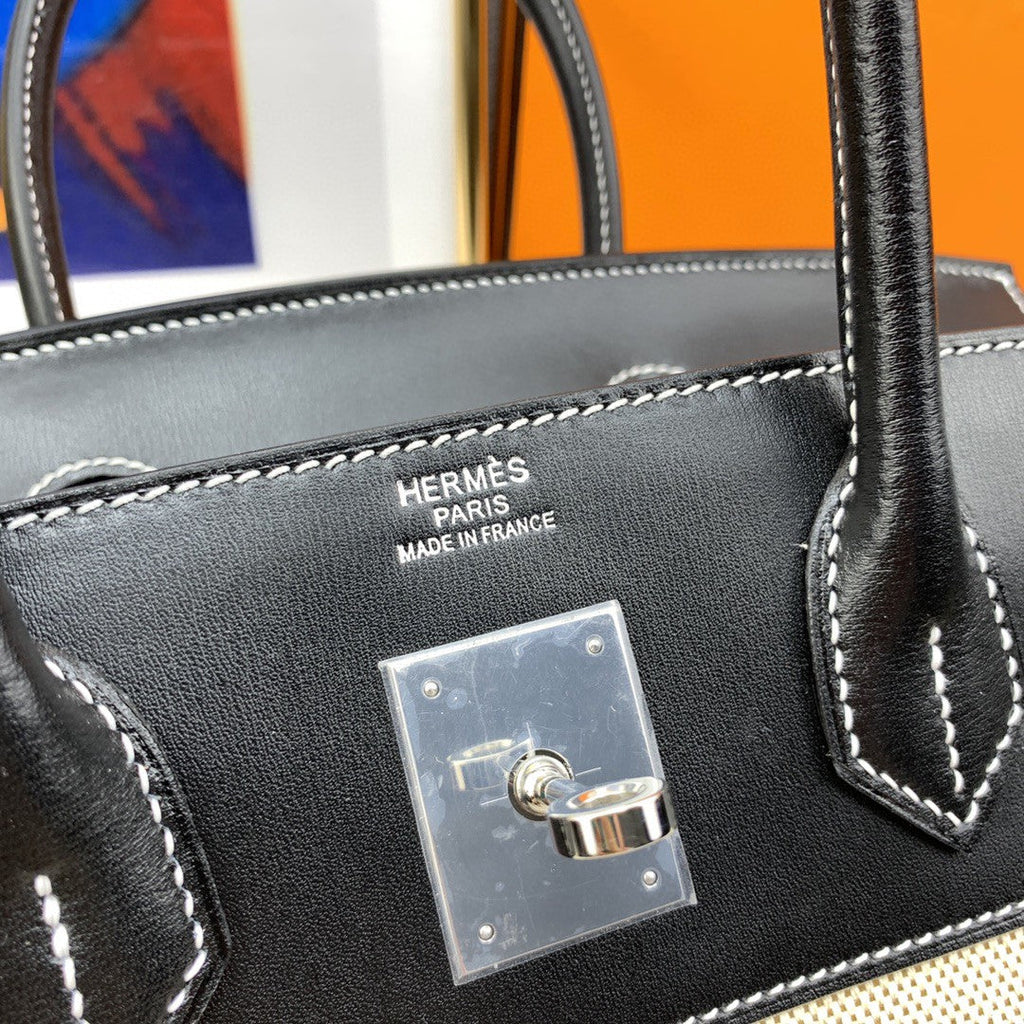 Hermes Birkin 30 Nata Swift Silver Hardware Bi Color