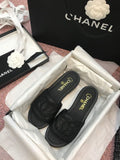 Chanel CC Logo Mule Sandals Calfskin Leather Spring/Summer Act 2 Collection, Black
