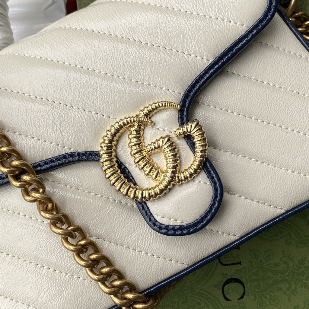 Gucci Marmont Mini Top Handle Bag 26cm White