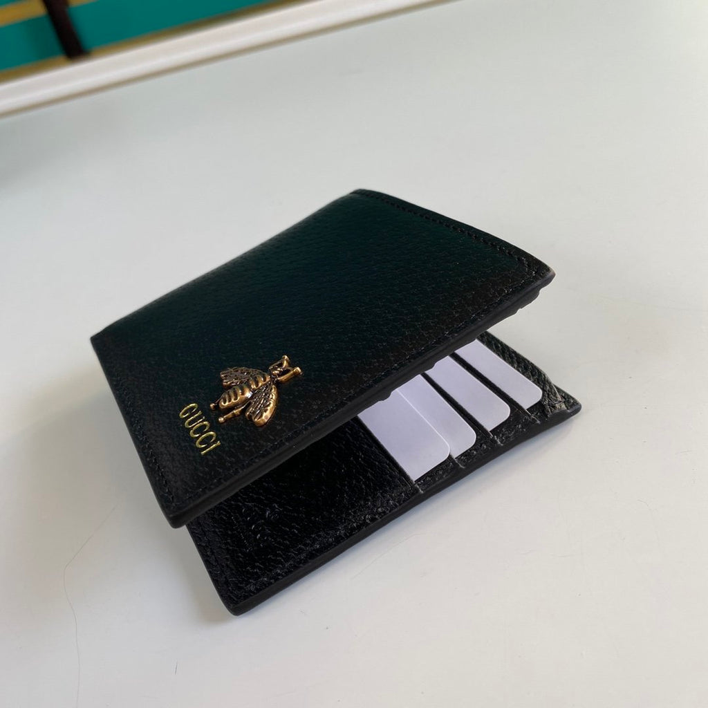 Gucci Bee Logo Black Wallet 11cm