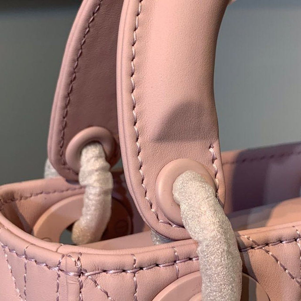 Christian Dior Mini Lady Dior Bag 18cm with Chain Matte Hardware Lambskin Leather Spring/Summer Collection, Powder Pink