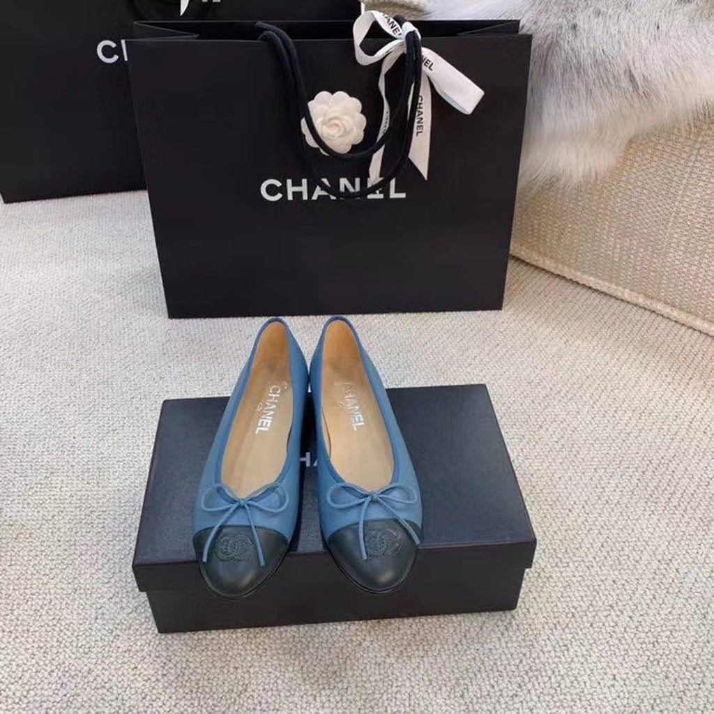 Chanel Ballerina Flats Calfskin Leather Spring/Summer Collection, Blue