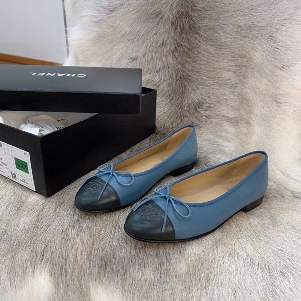 Chanel Ballerina Flats Calfskin Leather Spring/Summer Collection, Blue