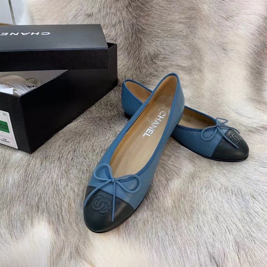Chanel Ballerina Flats Calfskin Leather Spring/Summer Collection, Blue