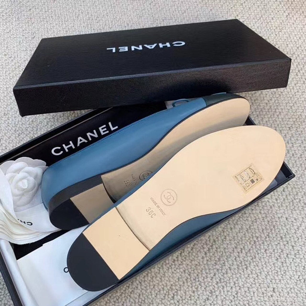 Chanel Ballerina Flats Calfskin Leather Spring/Summer Collection, Blue